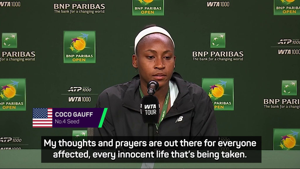 Gauff saddened by 'unnecessary' violence amid conflict in Middle East