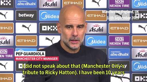 'I do not remember a minute silence as intense as that' - Pep Guardiola on Ricky Hatton tribute before the Manchester derby