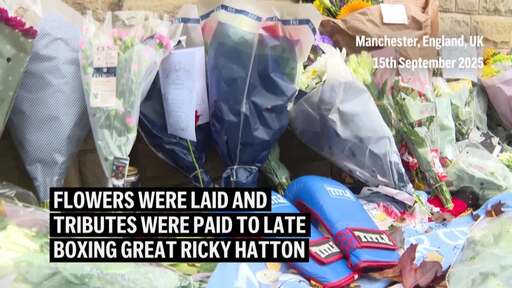 Remembering Ricky - Flowers laid and tributes paid outside the home and gym of boxing great Hatton