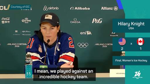 'Never quit, ready to battle' - Knight delighted with US team after ice hockey gold