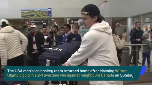 USA return home after historic Olympic ice hockey gold
